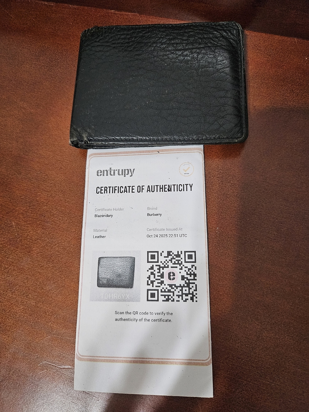 Vintage Burberry Black Leather Wallet - Authentic